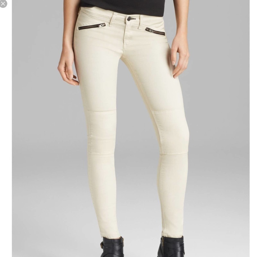 Rag & bone Ridley moto Jeans wax winter white
